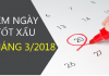 Xem ngày tốt xấu trong các tháng âm lịch 2018