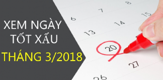 Xem ngày tốt xấu trong các tháng âm lịch 2018