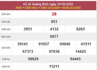 Thống kê XSQB 1/10/2020 chốt số Quảng Bình tỷ lệ trúng cao