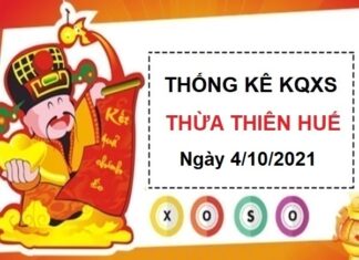 Thống kê xổ số Thừa Thiên Huế ngày 4/10/2021